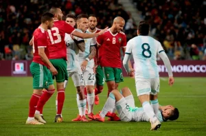 سفيان رحيمي وأشرف حكيمي يقودان منتخب المغرب الأولمبي ضد منتخب الأرجنتين في اولمبياد باريس 2024